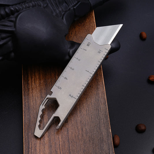 Titanium alloy utility knife multi-function crowbar combination portable edc portable tool paper cutter
