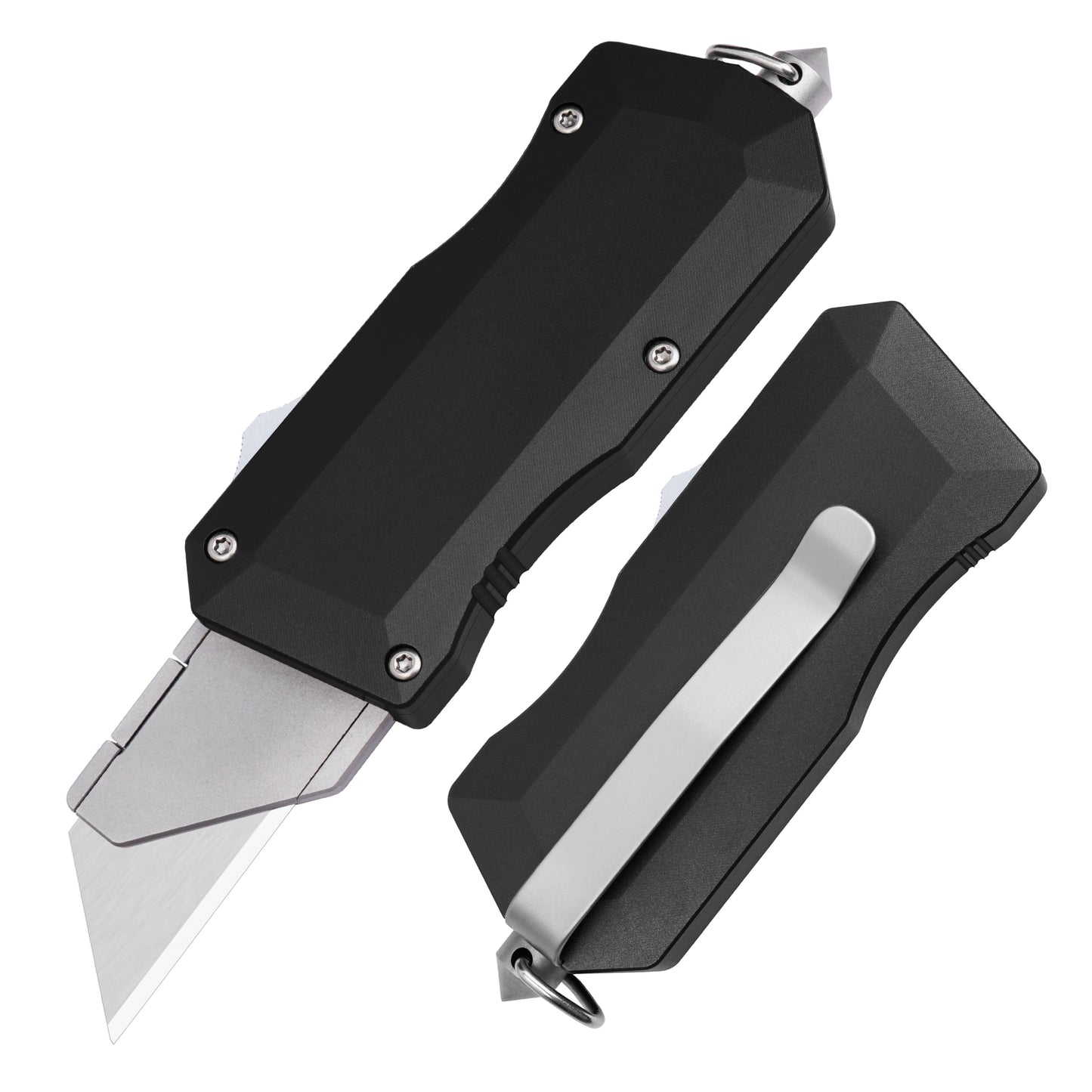 TGZUO 5.2in Switch Utility Knife - Quick-Change Blade, Aluminum Handle | TGQ47 Black