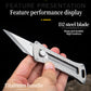 Titanium mini push and pull knife portable pocket utility knife multi-functional unpacking express knife outdoor EDC equipment