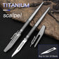 Titanium alloy paper knife No. 11 surgical blade straight handle EDC portable utility knife film tool express knife edge