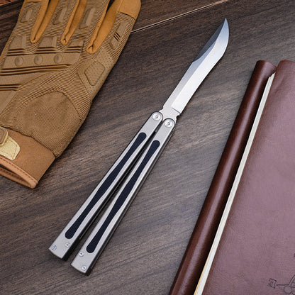 TGZUO 10.08" Professional Precision Practice Gear - 440C Steel Cutter Titanium & G10 Handle (Safe Cutter)