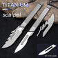 Titanium alloy utility knife straight handle replace 24 blade engraving grafting cutting sharp knife carry express knife