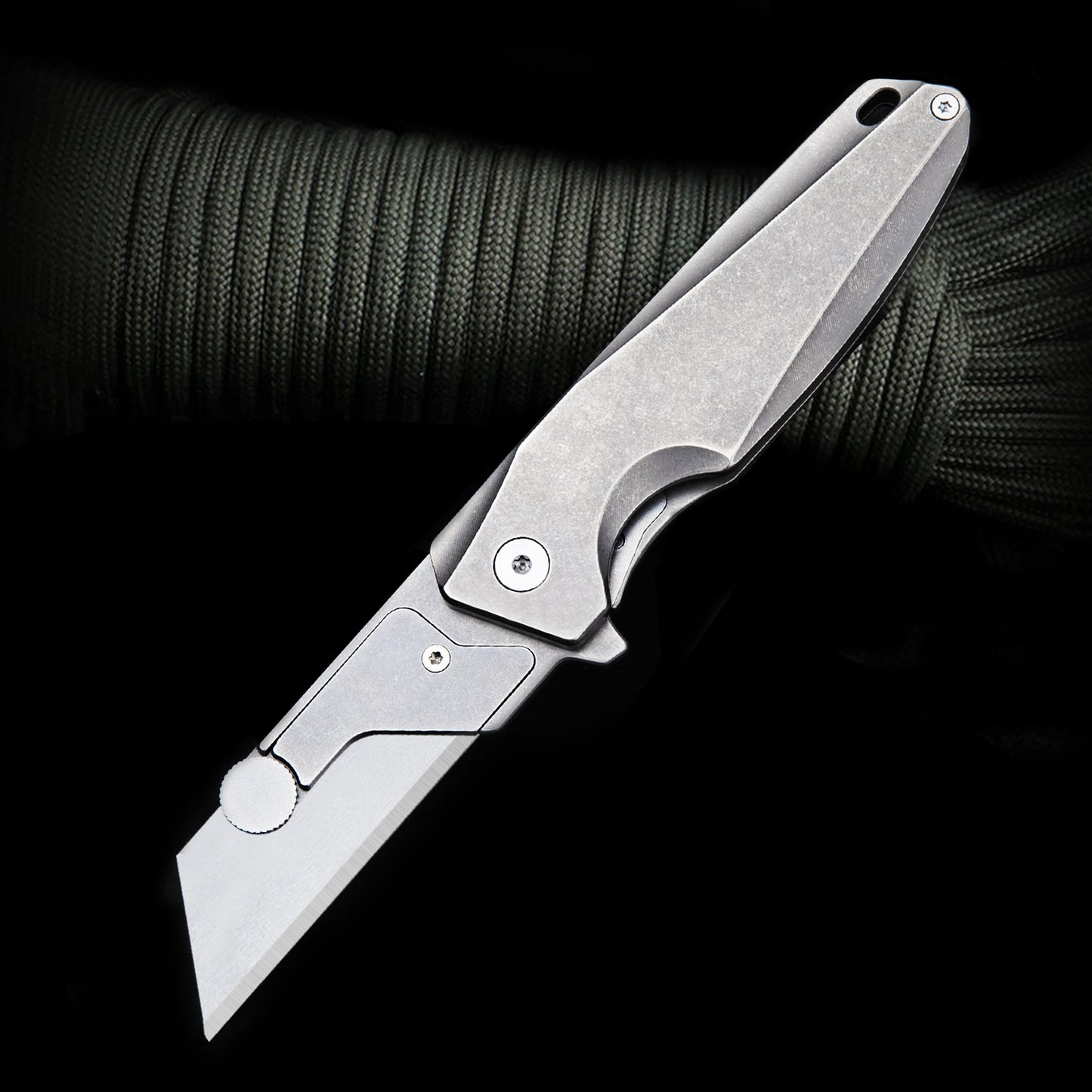 Titanium Alloy Utility Knife Handle Universal Folding Cutting Utility Knife Quick Change Blade