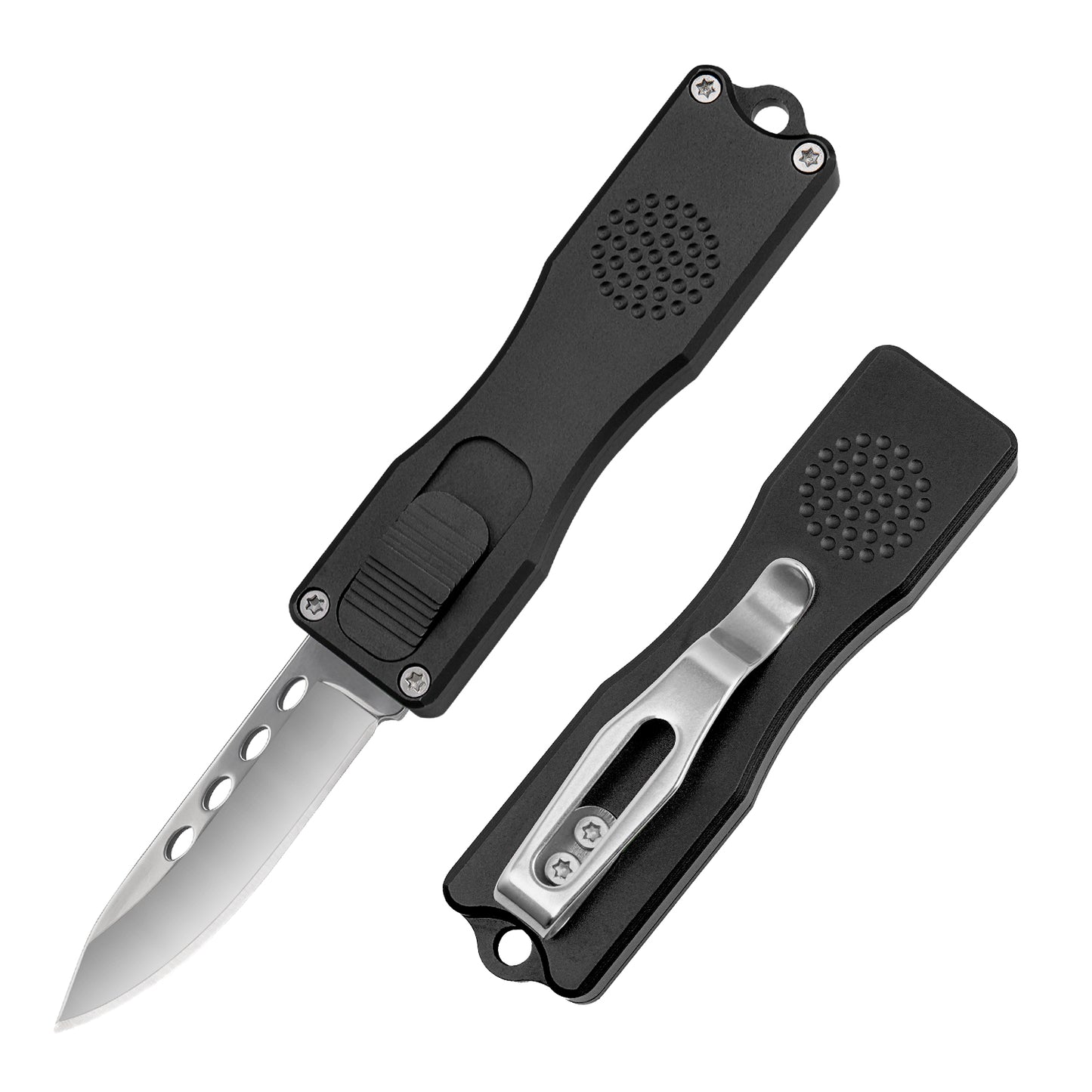 TGZUO Mini OTF Knife Aluminum Handle | TGFK40 Black