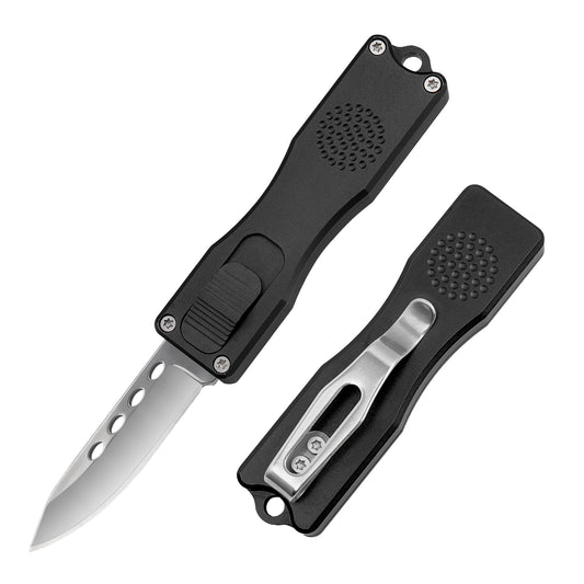 TGZUO Mini OTF Knife Aluminum Handle | TGFK40 Black