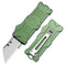 TGZUO 5in Switch Knife - Quick-Change Blade, Aluminum Handle | TGFK43 Green