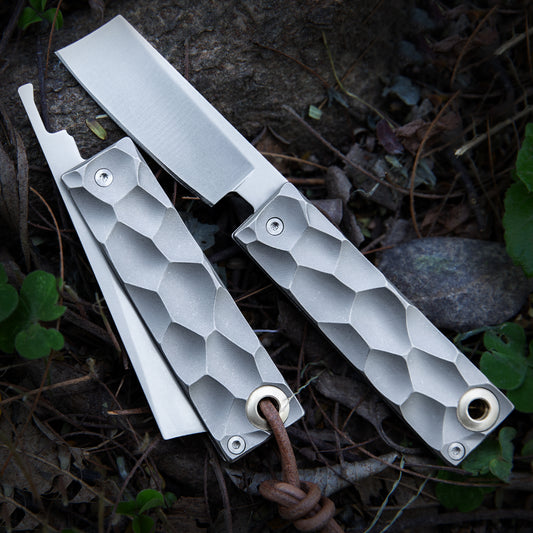 Titanium alloy folding knife portable fruit knife high-grade folding knife household portable small outdoor portable open express