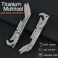 Outdoor titanium alloy multi-function tool Wrench crowbar bottle opener Box knife screwdriver seat self-defense equipment