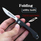 Carbon fiber Folding Pocket Knife Small EDC knife Utility for Outdoor Survival Camping #24 Replaceable Stainless steel Blades Box Cutter