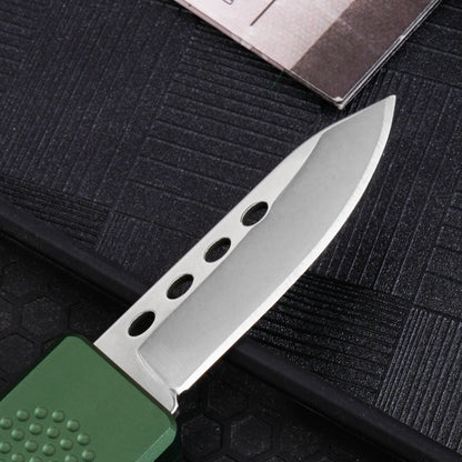 TGZUO 4.96" Compact Retractable Utility Tool - Stainless Steel Cutter Precision Machined Aluminum Handle (Green)