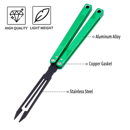 TGZUO 9.84" Professional Precision Practice Gear - Safe Cutter Precision Machined Aluminium Handle (Green)