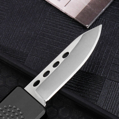 TGZUO 4.96" Compact Retractable Utility Tool - Stainless Steel Cutter Precision Machined Aluminum Handle (Black)