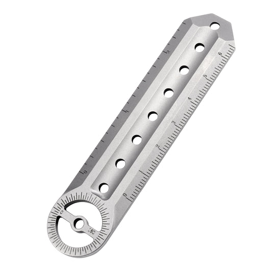 TGZUO Titanium Alloy EDC Multi‑Tool Ruler TGS01