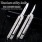 Titanium Alloy Folding Pocket Butterfly Knife Multifunctional Trainer Martial Arts Weapon Utility For Outdoor Camping Gear Outdoor Survival Tool