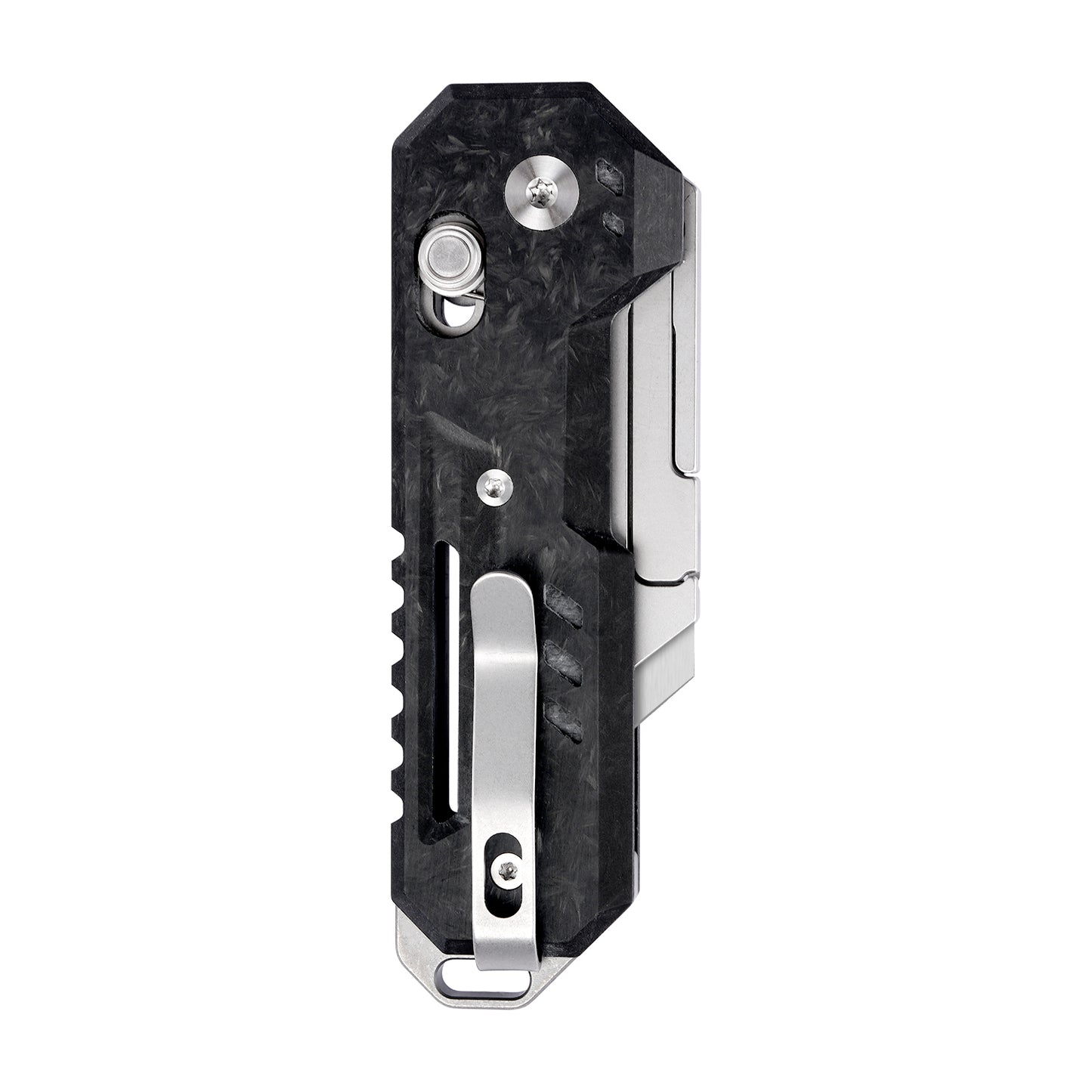 Axis Lock Folding Utility Knife,5.43" With SK2 Steel Razor Blades,Carbon Fiber Handle,Everyday Carry & Outdoor