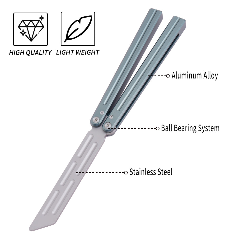 TGZUO 9.76" Professional Bearing Precision Practice Gear - Safe Cutter Precision Machined Aluminium Handle (Grey)