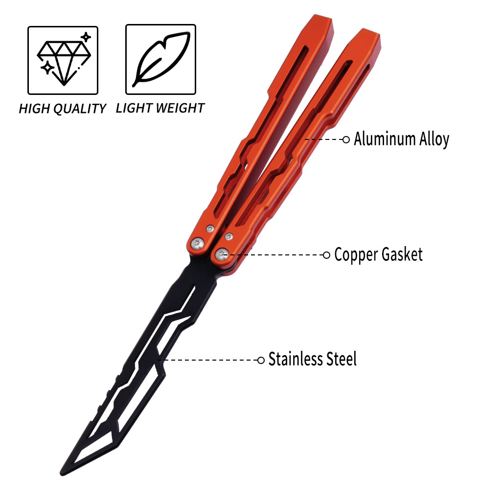 TGZUO 9.84" Professional Precision Practice Gear - Safe Cutter Precision Machined Aluminium Handle (Orange)