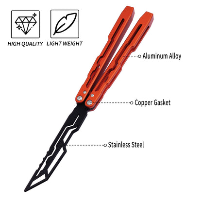TGZUO 9.84" Professional Precision Practice Gear - Safe Cutter Precision Machined Aluminium Handle (Orange)
