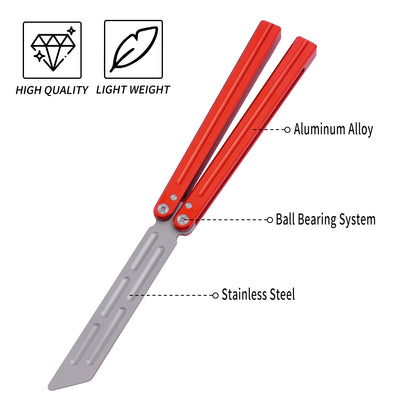 TGZUO 9.76" Professional Bearing Precision Practice Gear - Safe Cutter Precision Machined Aluminium Handle (Red)