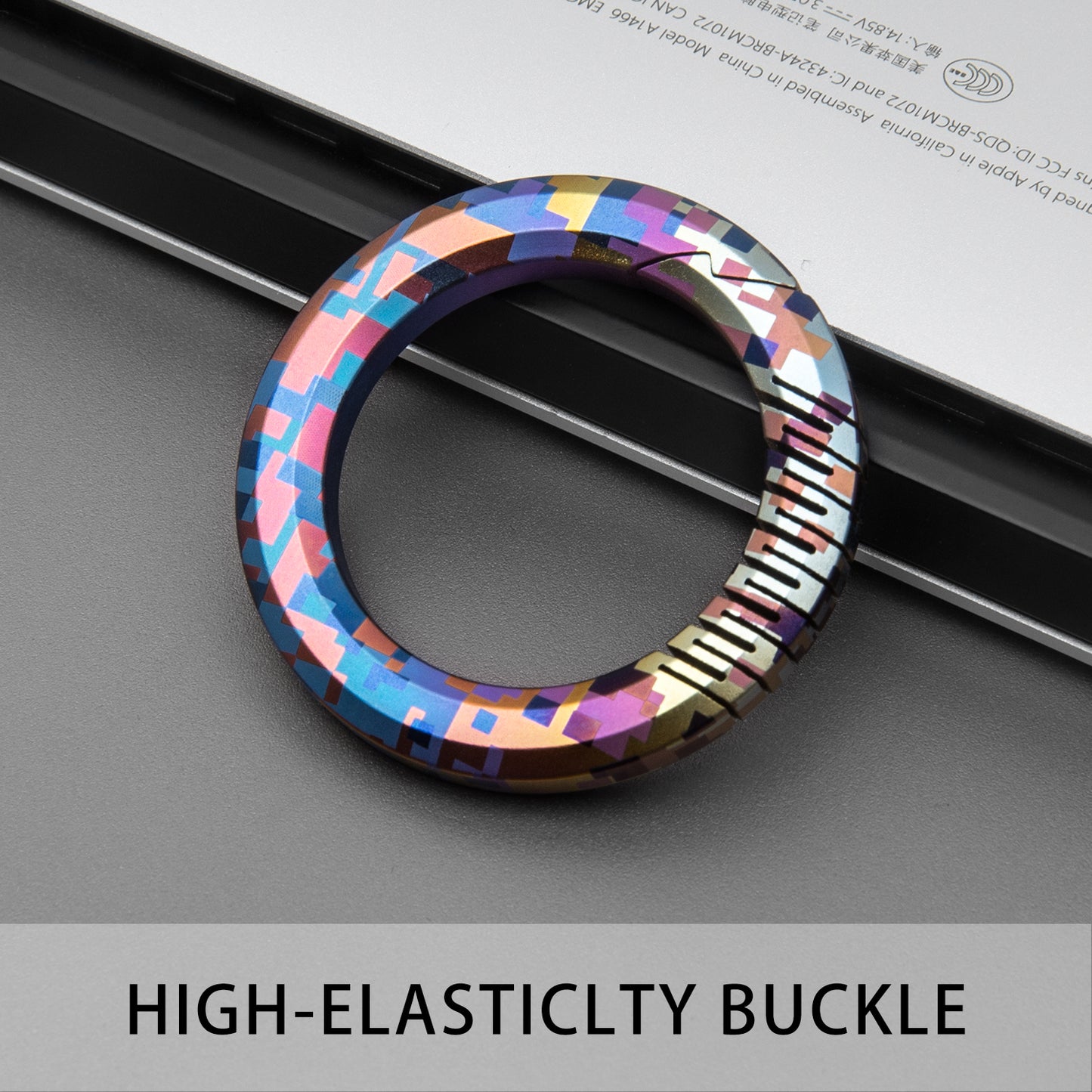 Titanium alloy key ring 2023 rare key ring connecting leather red high-end ring light luxury car new circle