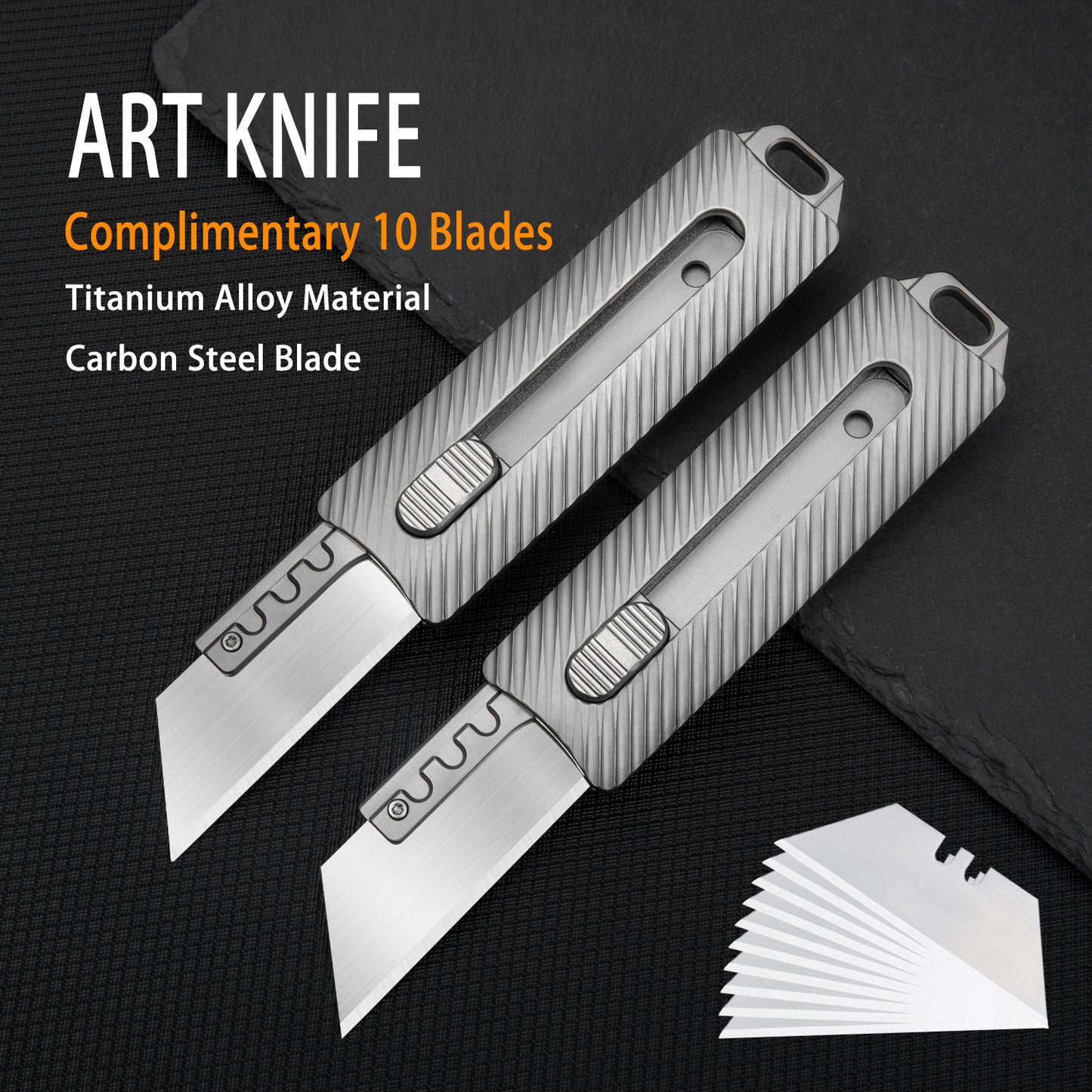 Titanium alloy multifunctional utility knife thickened heavy industrial electrician's knife cable peeling woodworking knife trapezoidal blade