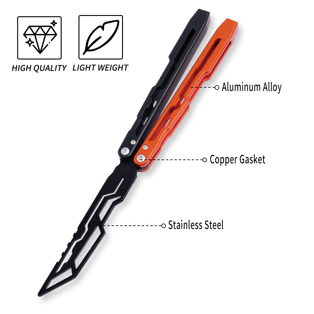 TGZUO 9.84" Professional Precision Practice Gear - Safe Cutter Precision Machined Aluminium Handle (Orange Black)