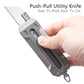 Titanium alloy multi-function push knife heavy duty retractable outdoor edc cutting knife trapezoidal blade sharp and portable