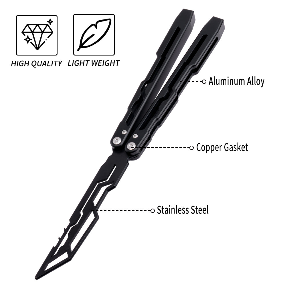 TGZUO 9.84" Professional Precision Practice Gear - Safe Cutter Precision Machined Aluminium Handle (Black)