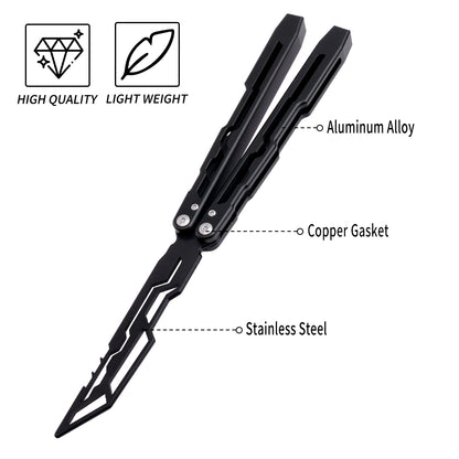 TGZUO 9.84" Professional Precision Practice Gear - Safe Cutter Precision Machined Aluminium Handle (Black)