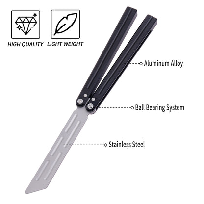 TGZUO 9.76" Professional Bearing Precision Practice Gear - Safe Cutter Precision Machined Aluminium Handle (Black)