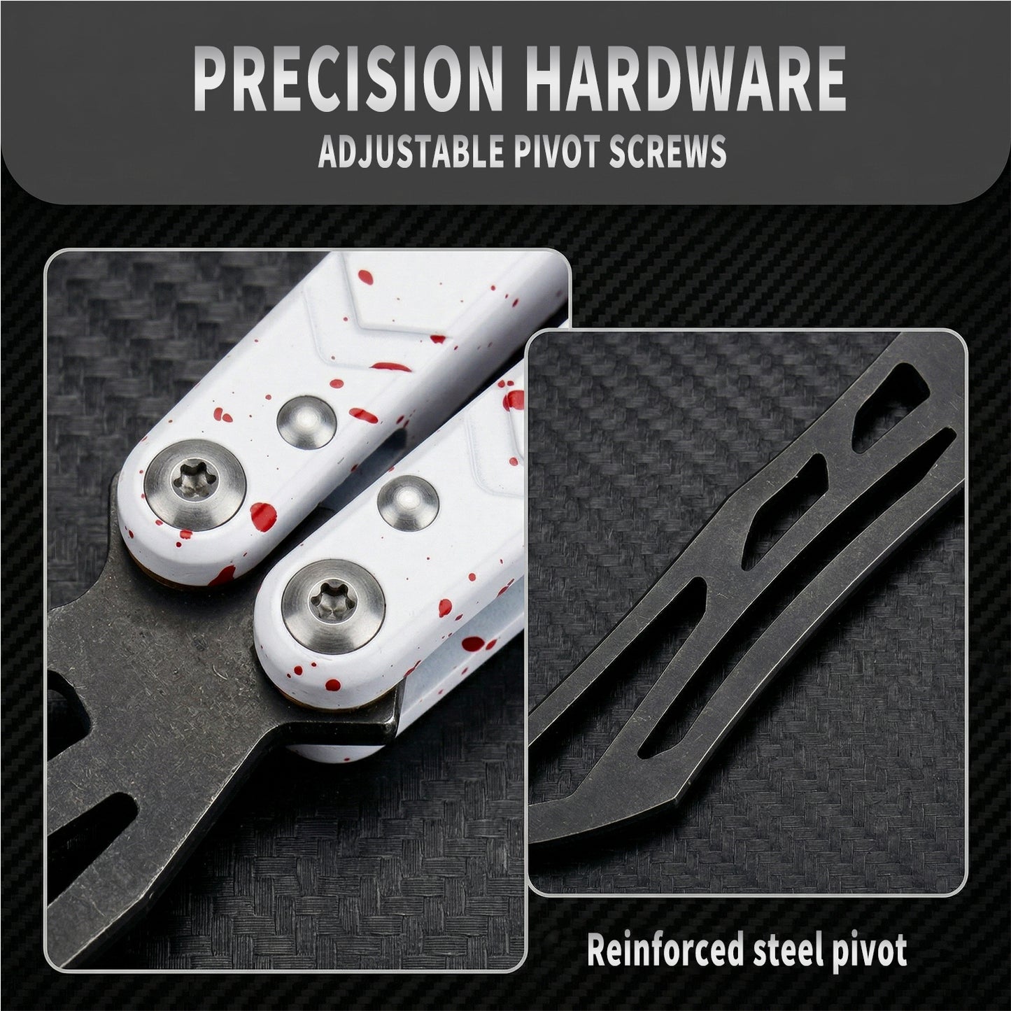 TGZUO 10.16" Professional Bearing Precision Practice Gear - Safe Cutter Precision Machined Aluminium Handle (White Red)