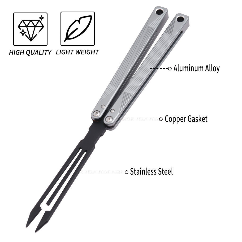 TGZUO 9.84" Professional Precision Practice Gear - Safe Cutter Precision Machined Aluminium Handle (Silvery)