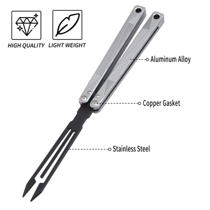 TGZUO 9.84" Professional Precision Practice Gear - Safe Cutter Precision Machined Aluminium Handle (Silvery)