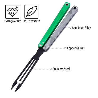 TGZUO 9.84" Professional Precision Practice Gear - Safe Cutter Precision Machined Aluminium Handle (Silvery Green)