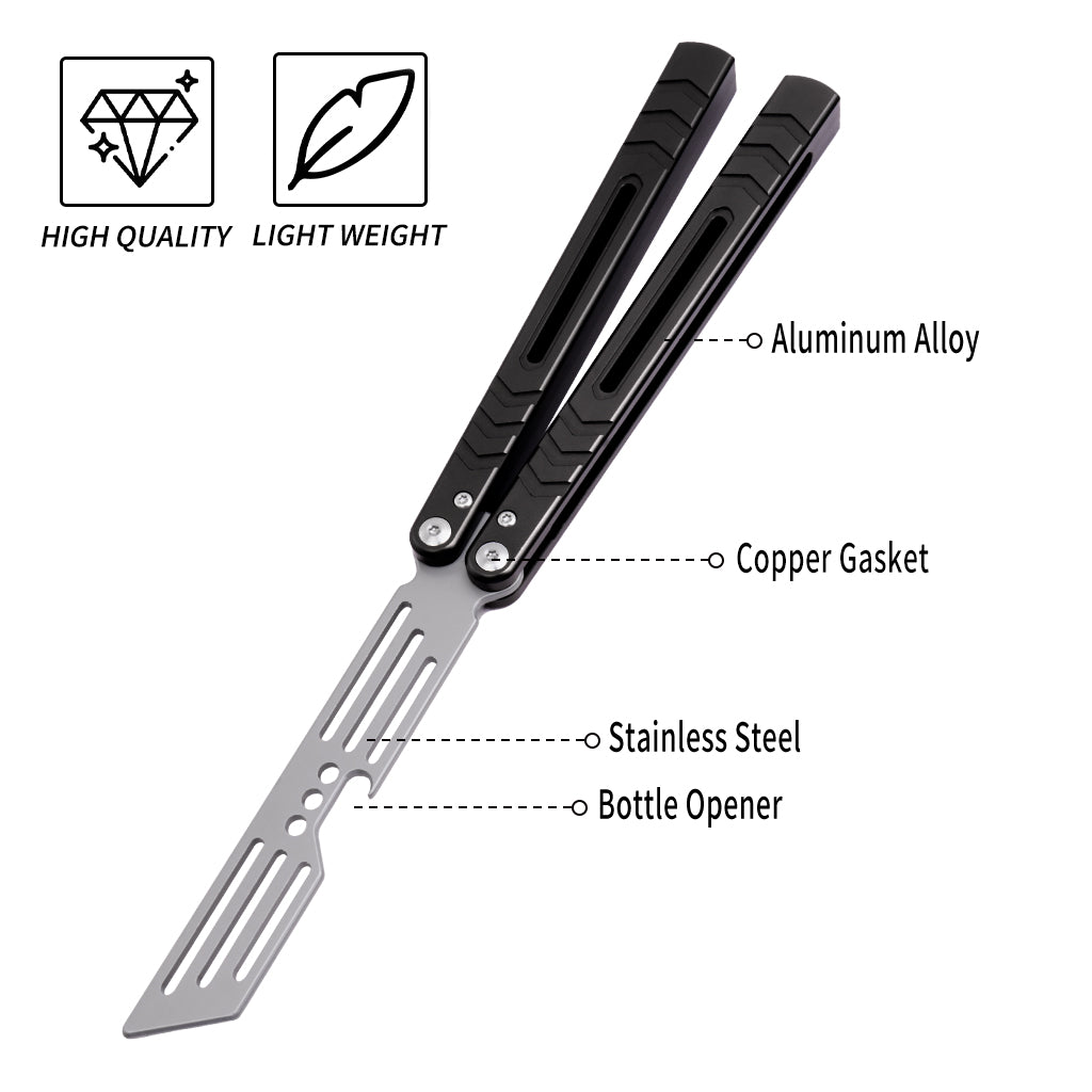 TGZUO 9.76" Professional Precision Practice Gear - Safe Cutter Precision Machined Aluminium Handle (Black)