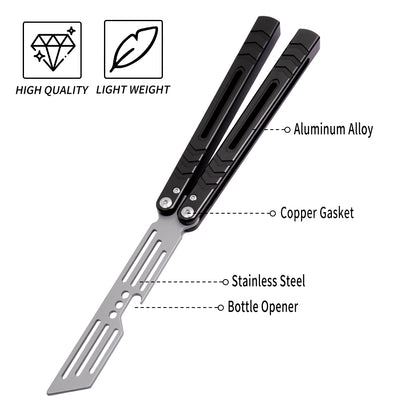 TGZUO 9.76" Professional Precision Practice Gear - Safe Cutter Precision Machined Aluminium Handle (Black)