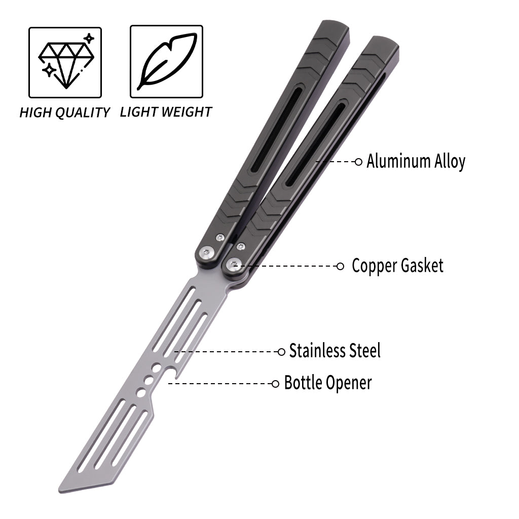 TGZUO 9.76" Professional Precision Practice Gear - Safe Cutter Precision Machined Aluminium Handle (Grey)