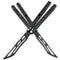 TGZUO Premium Butterfly-Messer-Trainer Aluminium-Griff | LG09 Schwarz Weiß
