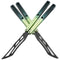 TGZUO Premium Butterfly-Messer-Trainer Aluminiumgriff | LG09 Grüner Farbverlauf