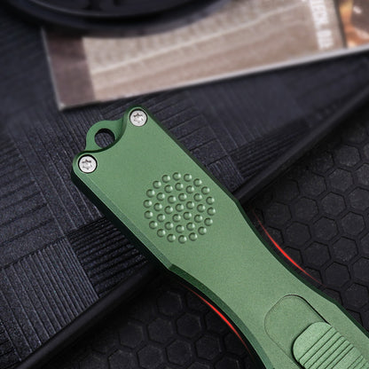 TGZUO 4.96" Compact Retractable Utility Tool - Stainless Steel Cutter Precision Machined Aluminum Handle (Green)