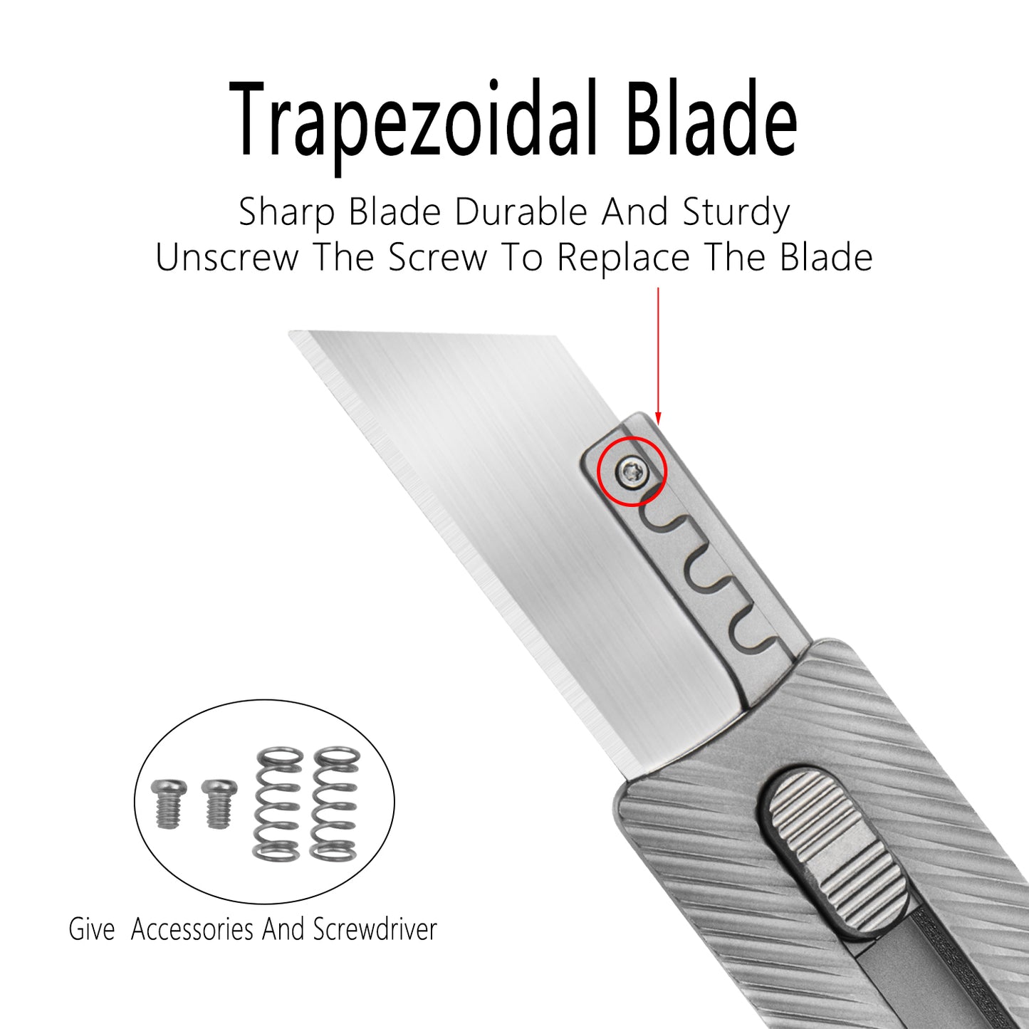 Titanium alloy multifunctional utility knife thickened heavy industrial electrician's knife cable peeling woodworking knife trapezoidal blade