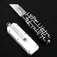 Aluminium alloy Small Utility Knives With Clip EDC Tool Pocket Knife Retractable Box Cutter With 10pcs Carbon steel Replacement Blades