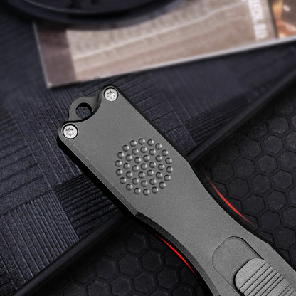 TGZUO 4.96" Compact Retractable Utility Tool - Stainless Steel Cutter Precision Machined Aluminum Handle (Black)