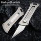 Titanium mini push and pull knife portable pocket utility knife multi-functional unpacking express knife outdoor EDC equipment