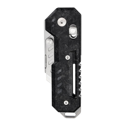Axis Lock Folding Utility Knife,5.43" With SK2 Steel Razor Blades,Carbon Fiber Handle,Everyday Carry & Outdoor
