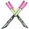 TGZUO Premium Butterfly-Messer-Trainer Aluminium-Griff | LG09 Pink Grün Farbverlauf