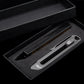 Titanium alloy small EDC retractable box cutter paper knife, can cut fruit open express, free 10 pieces of carbon steel blade