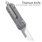 Titanium alloy multi-function push knife heavy duty retractable outdoor edc cutting knife trapezoidal blade sharp and portable