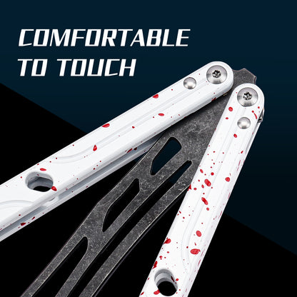 TGZUO 10.16" Professional Bearing Precision Practice Gear - Safe Cutter Precision Machined Aluminium Handle (White Red)