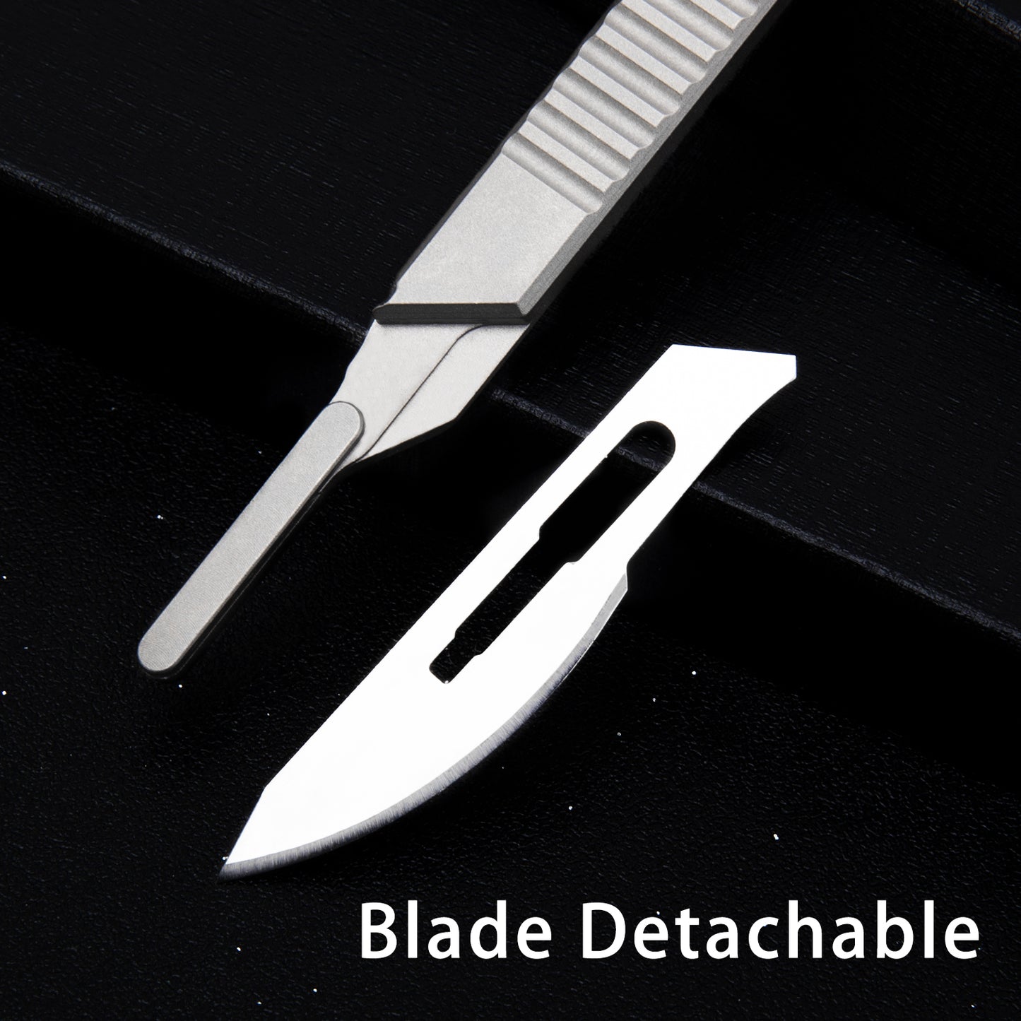 Titanium alloy utility knife straight handle replace 24 blade engraving grafting cutting sharp knife carry express knife